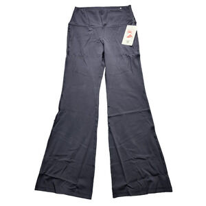 Lycra Sport Womens Grey Yoga Pants Flare Leg Tummy Control Pockets XL